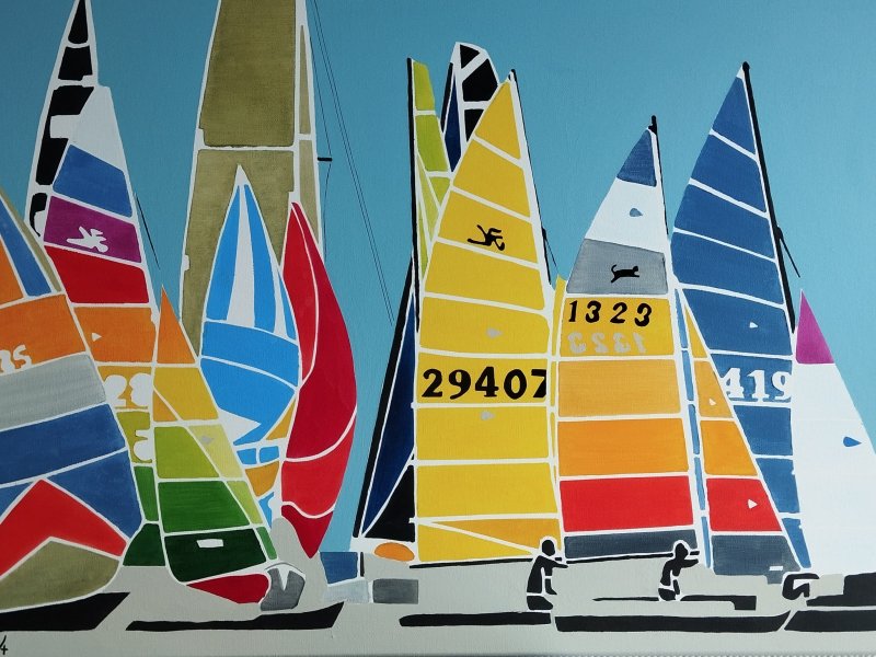 enchevêtrement de voiles 50x70